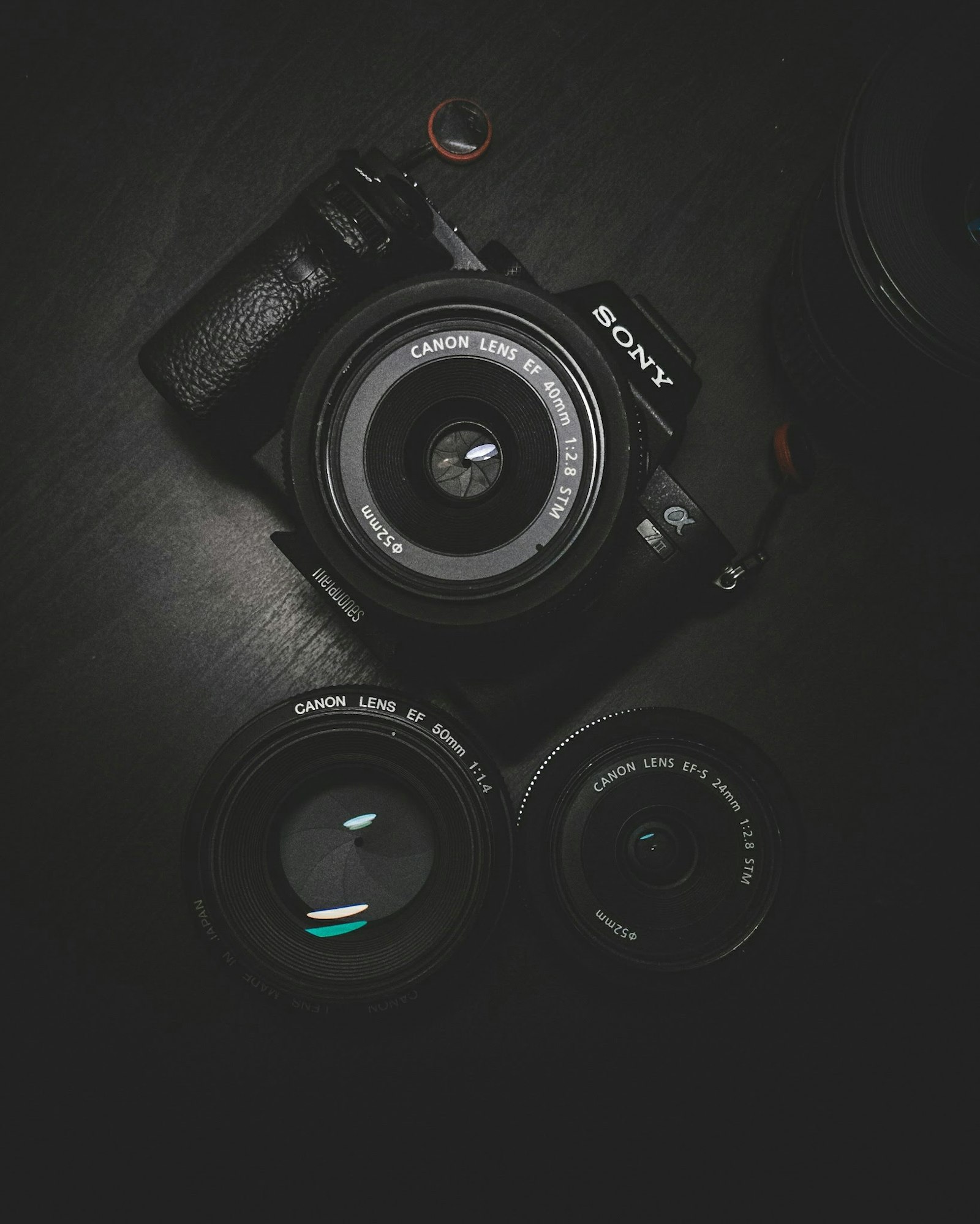 Professional camera in studio